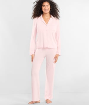Breast Cancer Awareness Modal Knit Pajama Set: undefined
