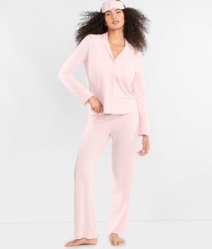 Breast Cancer Awareness Modal Knit Pajama Set: undefined