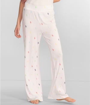 Wide Leg Knit Pajama Pants: undefined