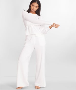 Polo Club Terry Wide Leg Pants Set: undefined