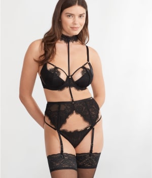 India Boudoir Choker Garter Belt: undefined