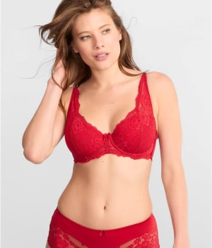 Fleur Lightly Padded High Apex Bra: undefined