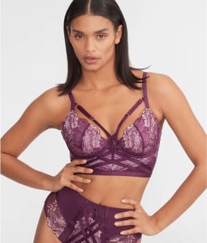 After Hours Cage Longline Bra: undefined