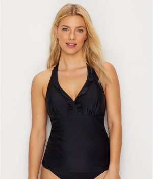 Splash Frill Underwire Tankini Top: undefined