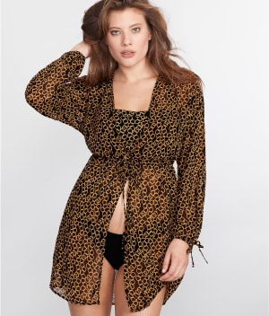 Casablanca Chiffon Kimono Cover-Up: undefined