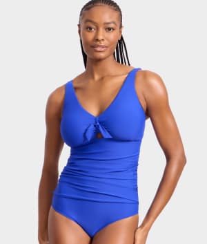 Tie Front Underwire One-Piece: undefined