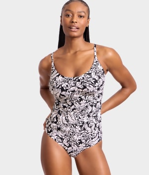 Longline Underwire Tankini Top: undefined