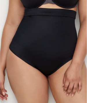 Plus Size Suit Your Fancy High-Waist Shaping Thong: undefined