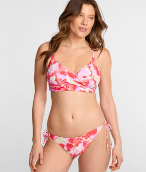 Printed Everlee Side Tie Bikini Bottom: undefined
