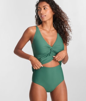 Capri Fold-Over High Waist Bikini Bottom: undefined