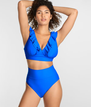 Fold-Over High-Waist Bikini Bottom: undefined