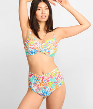 Printed Crossroads Underwire Bikini Top: undefined