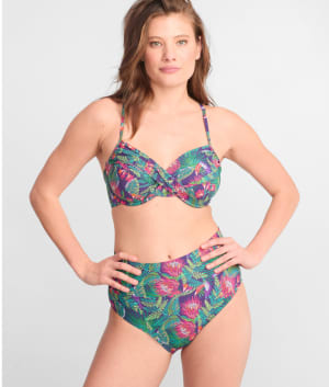 Printed Crossroads Underwire Bikini Top: undefined