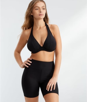 Black Bayside Bike Short Swim Bottom: undefined