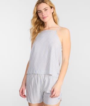 Cami & Boxer Woven Pajama Set: undefined