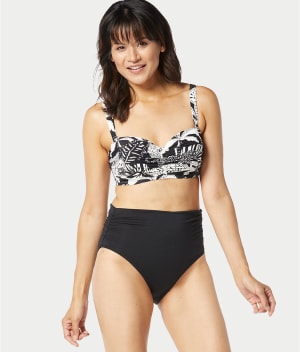 Midnight Jungle Charisma Underwire Bandeau Bikini Top: undefined
