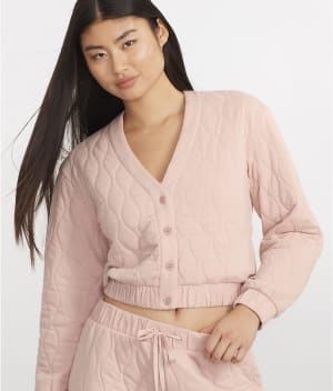 Quilted Quinby Cardigan: undefined